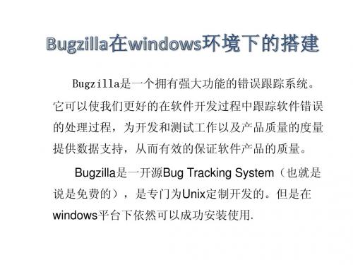 Bugzilla在windows环境下的搭建