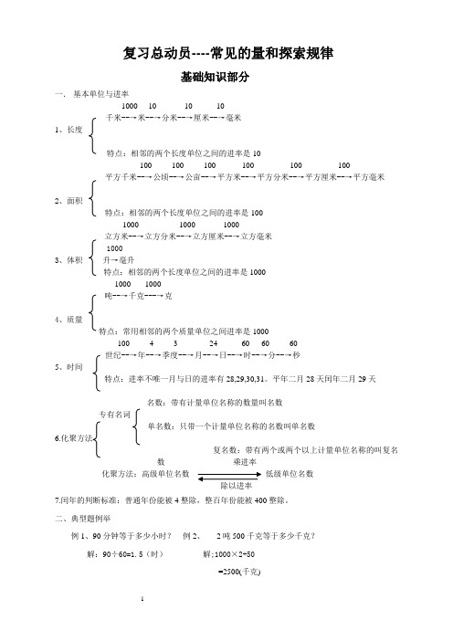 5.常见的量和探索规律