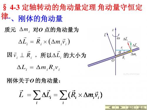 定轴转动的角动量定理 角动量守恒定律