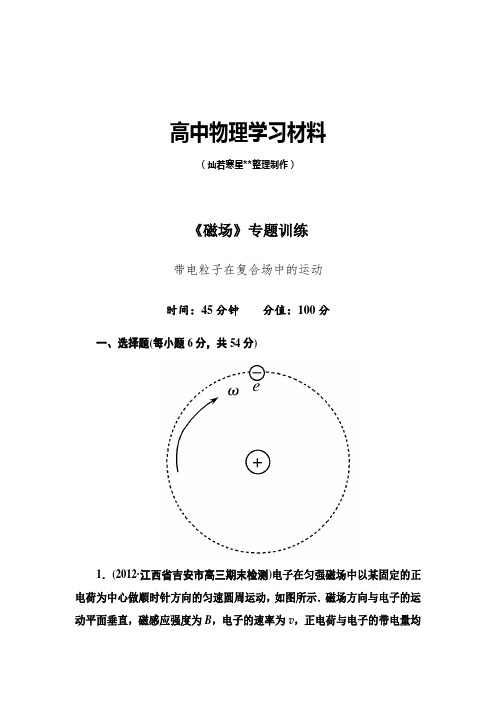 人教版高中物理选修3-1《磁场》专题训练.docx