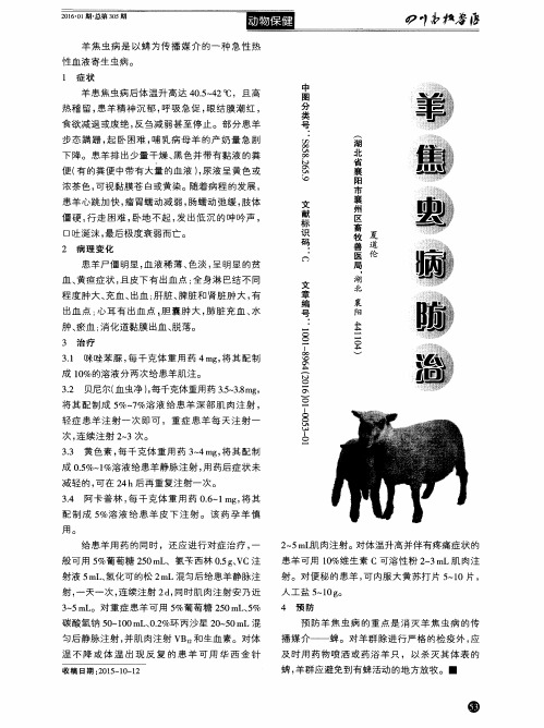 羊焦虫病防治