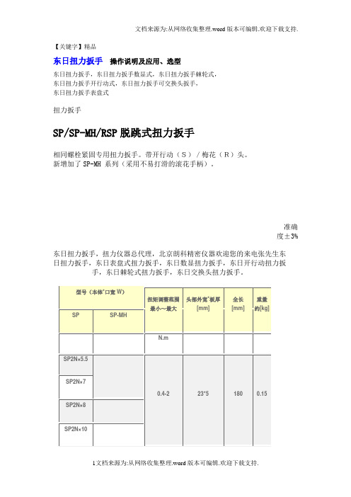 【精品】日本东日扭力扳手Tohnichi