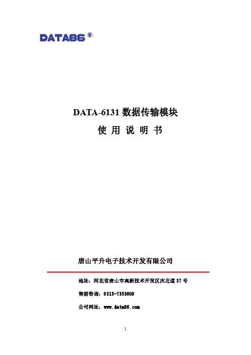 平升数据传输模块DATA-6131用户手册说明书