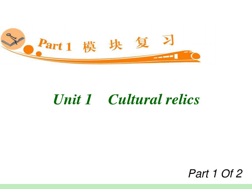 高中英语复习PPT课件：M2_Unit_1 Cultural_relics_