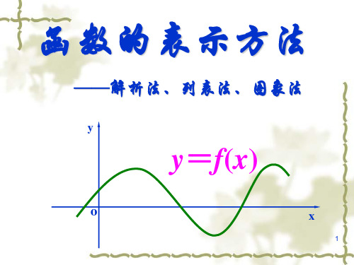 高中数学必修一122《函数的表示方法》(新人教版A)PPT课件