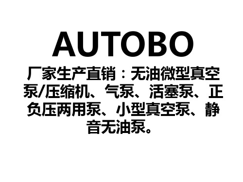 AUTOBO真空泵参数