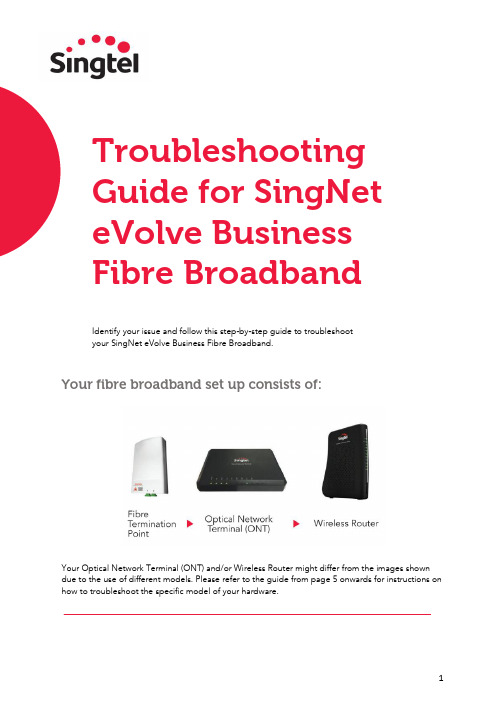 SingNet eVolve Business Fibre Broadband 故障排查指南说明书