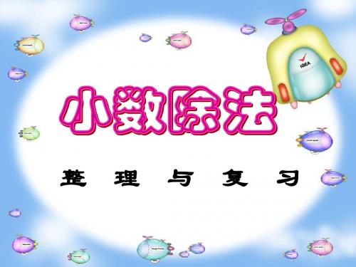 小数除法整理与复习