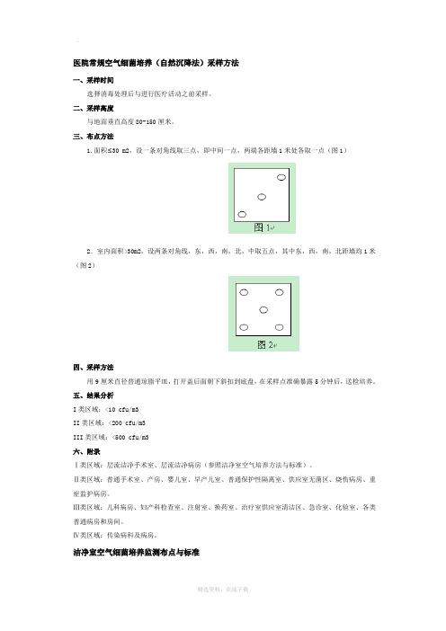 空气培养的采样方法