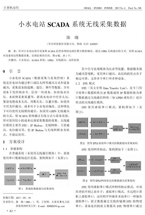 小水电站SCADA系统无线采集数据