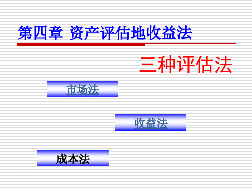 资产评估地方法收益法