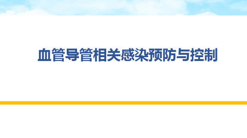 血管导管相关感染预防与控制