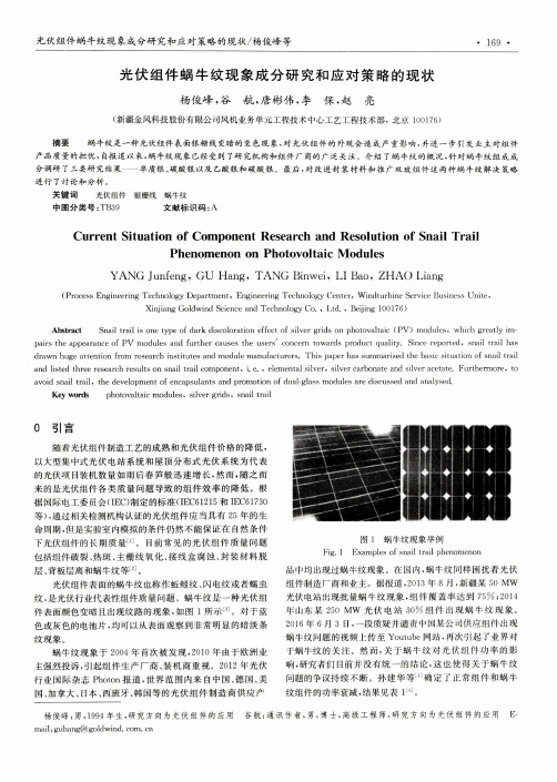 光伏组件蜗牛纹现象成分研究和应对策略的现状