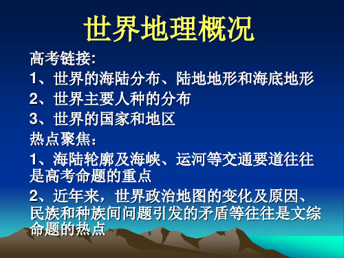 高三地理高考第二轮复习-----世界区域地理课件人教版