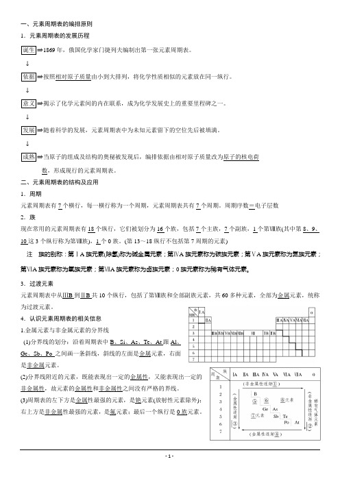 2018新步步高学案导学苏教版化学必修二导学案：专题1 微观结构与物质的多样 第一单元 第3课时元素周期表