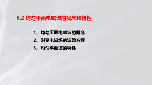 均匀平面波的概念和波动方程