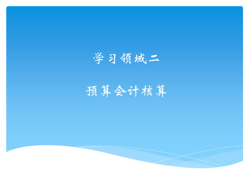 第二章  预算会计核算  《行政事业单位会计实务》PPT课件