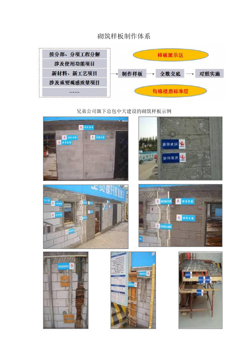 砌筑样板示例及标准做法