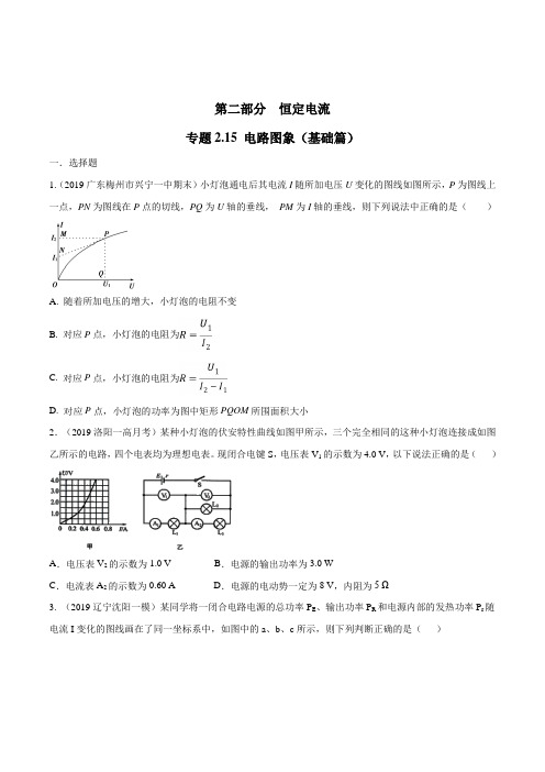 20版高考物理试题库专题215电路图象(基础篇)(原卷版)