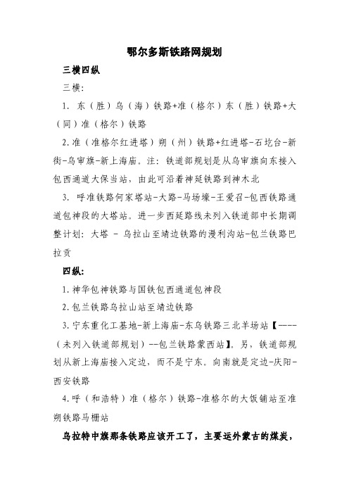 鄂尔多斯铁路网规划