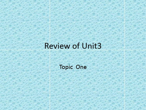 七年级英语Review of Unit3