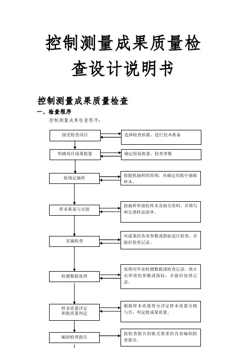 控制测量成果质量检查设计说明书