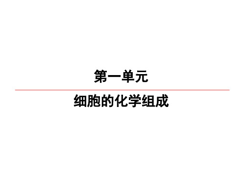 2020高考生物一轮复习课件:第1单元 第3讲 糖类、脂质及有机物的鉴定