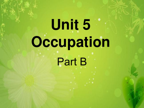 六年级英语下册Unit5《Occupation》(PartB) 教学PPT2