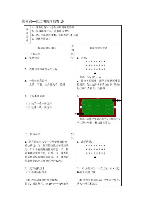 2022年体育教案精品《同侧步持球突破》教学设计