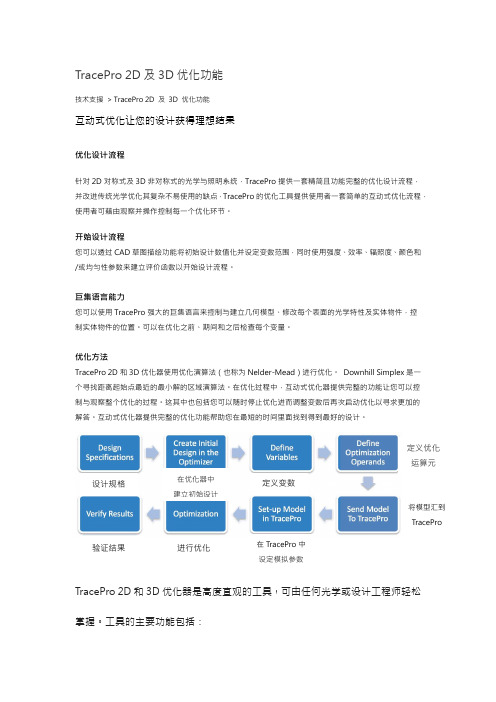 TracePro2D及3D优化功能