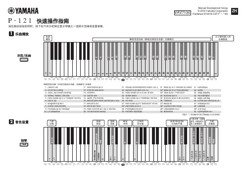 雅马哈p121快速使用说明书