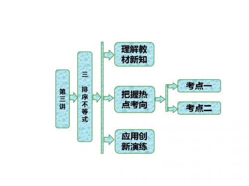 高中数学第三讲柯西不等式与排序不等式三排序不等式同