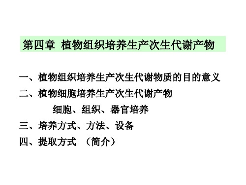 高中生物精品资源第四章 植物细胞培养与次生代谢产物的生产课件高中生物竞赛