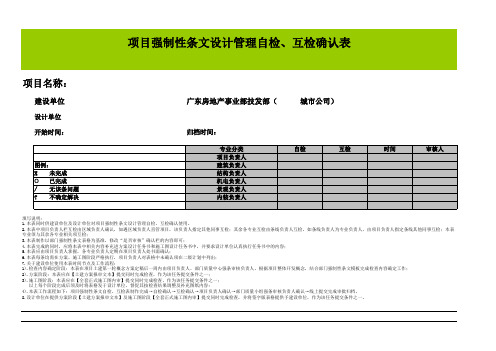 建筑工程项目强制性条文自检、互检表(2019版)各专业汇总版(水+空+电+结构)