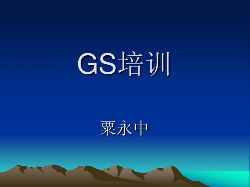 GS培训计划