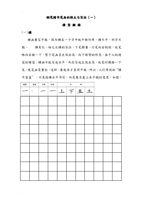 钢笔楷书字帖-直接打印练习