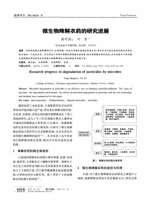 微生物降解农药的研究进展