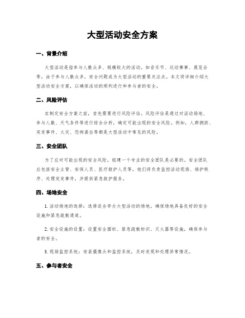 大型活动安全方案