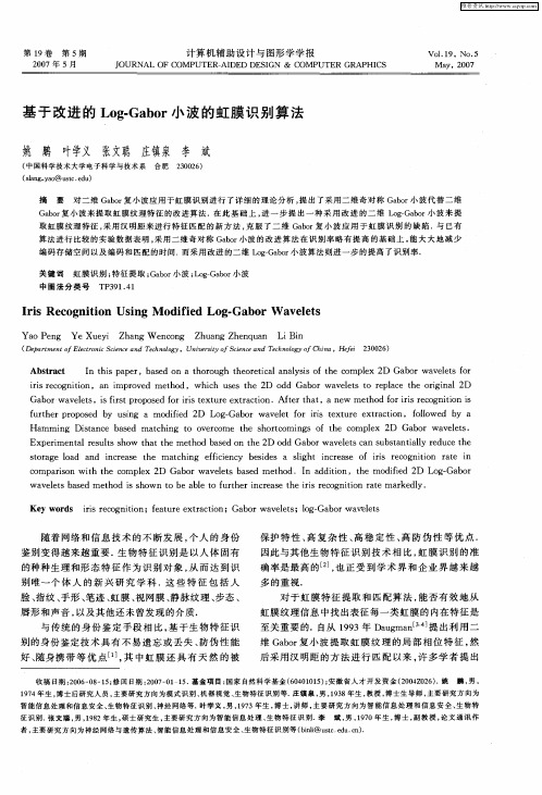 基于改进的Log-Gabor小波的虹膜识别算法