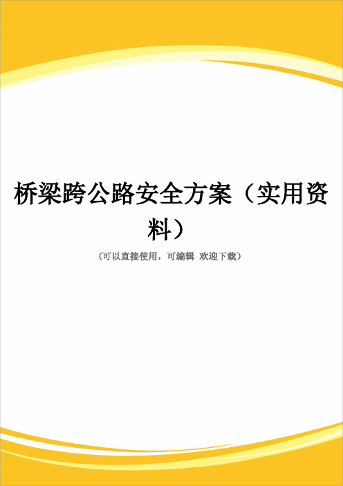 桥梁跨公路安全方案(实用资料)