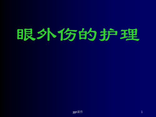 眼外伤的护理  ppt课件