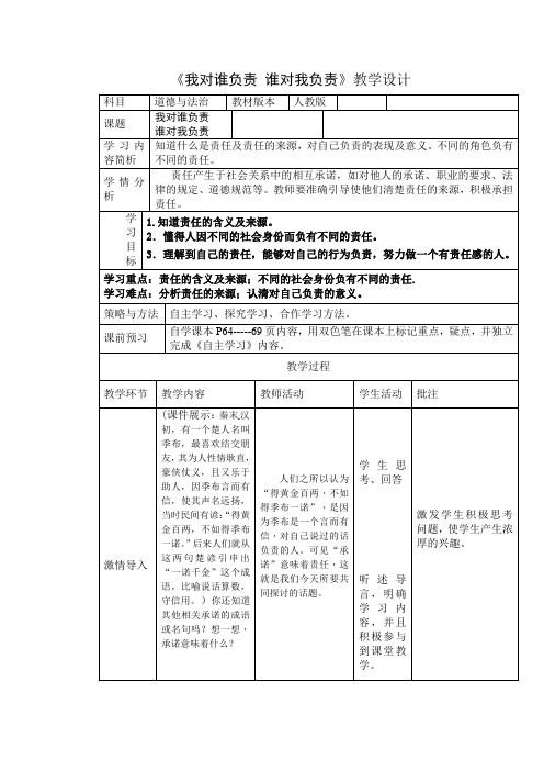 人教2011版道德与法治八年级上册《勇担社会责任 第六课 责任与角色同在 我对谁负责 谁对我负责》_15