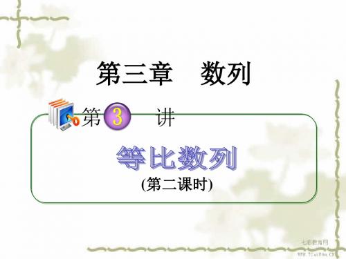 2019高考数学二轮练习精品导学资料：3.3等比数列(2)