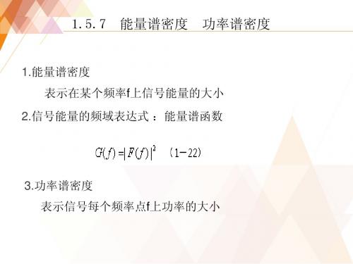 1.5.7能量谱密度1.5.8现实信号的带宽