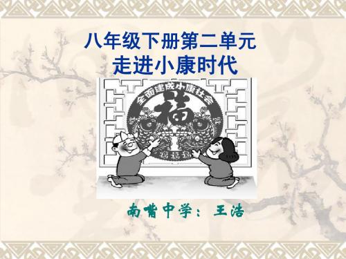 湘教版中考总复习八年级下册第二单元-走进小康时代