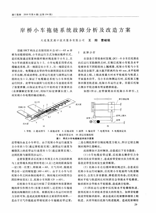 岸桥小车拖链系统故障分析及改造方案