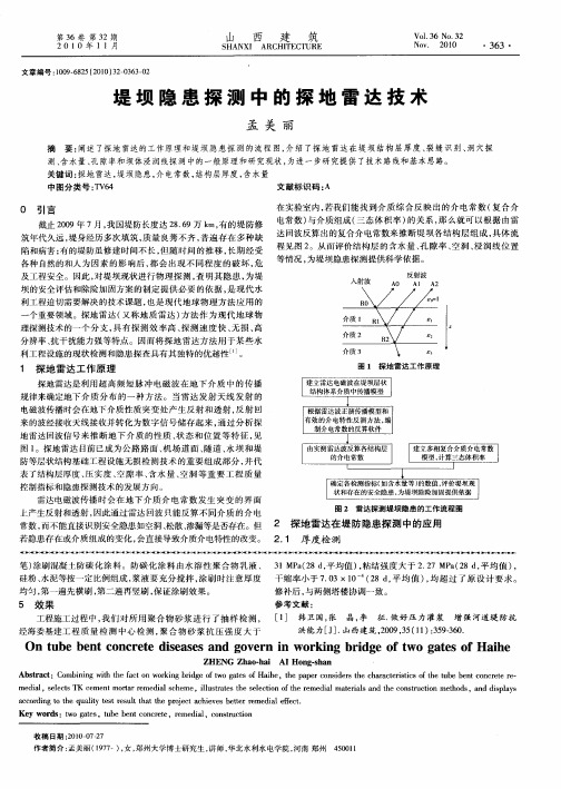 堤坝隐患探测中的探地雷达技术