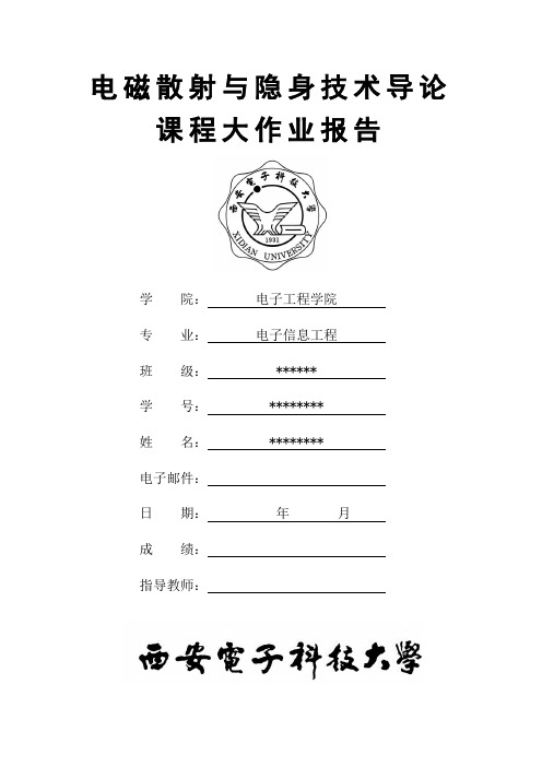 西电电磁散射大作业