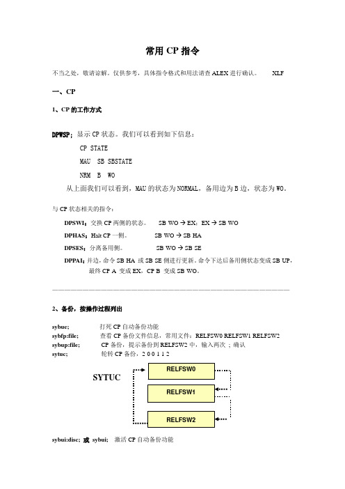 常用CP指令