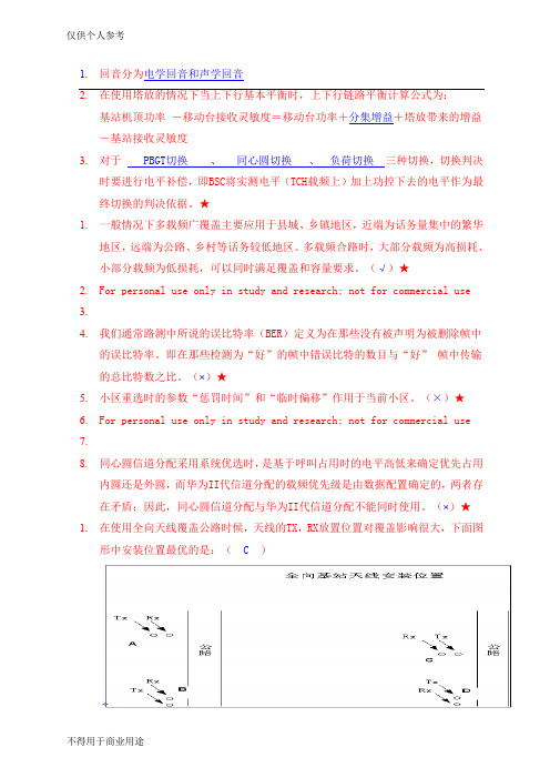 2006年4月考试部份题(G网网优)